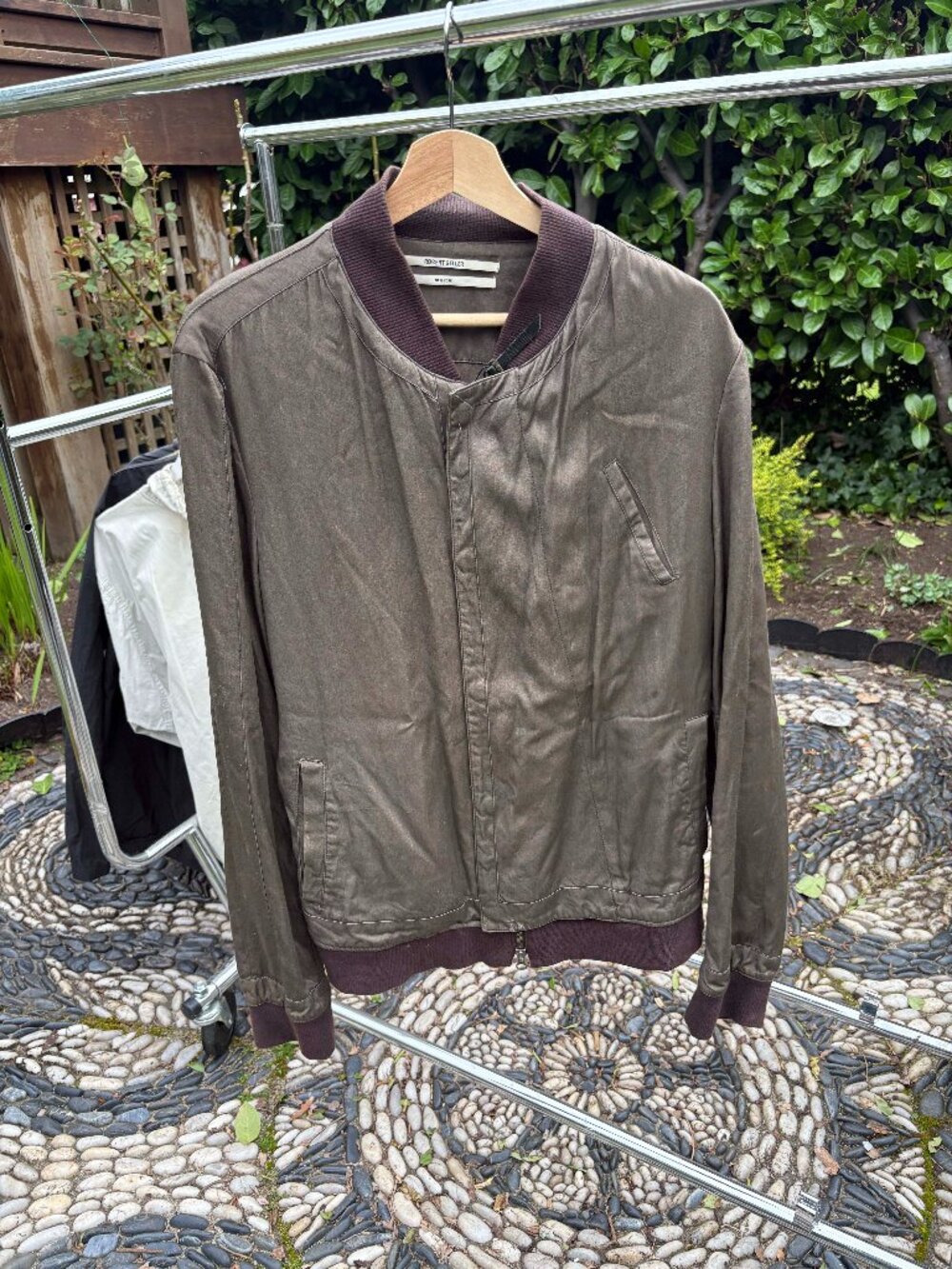 Robert Geller Olive Light Bomber Jacket